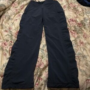 Athleta Black Athletic Pants Drawstring Waist Pockets Size 4